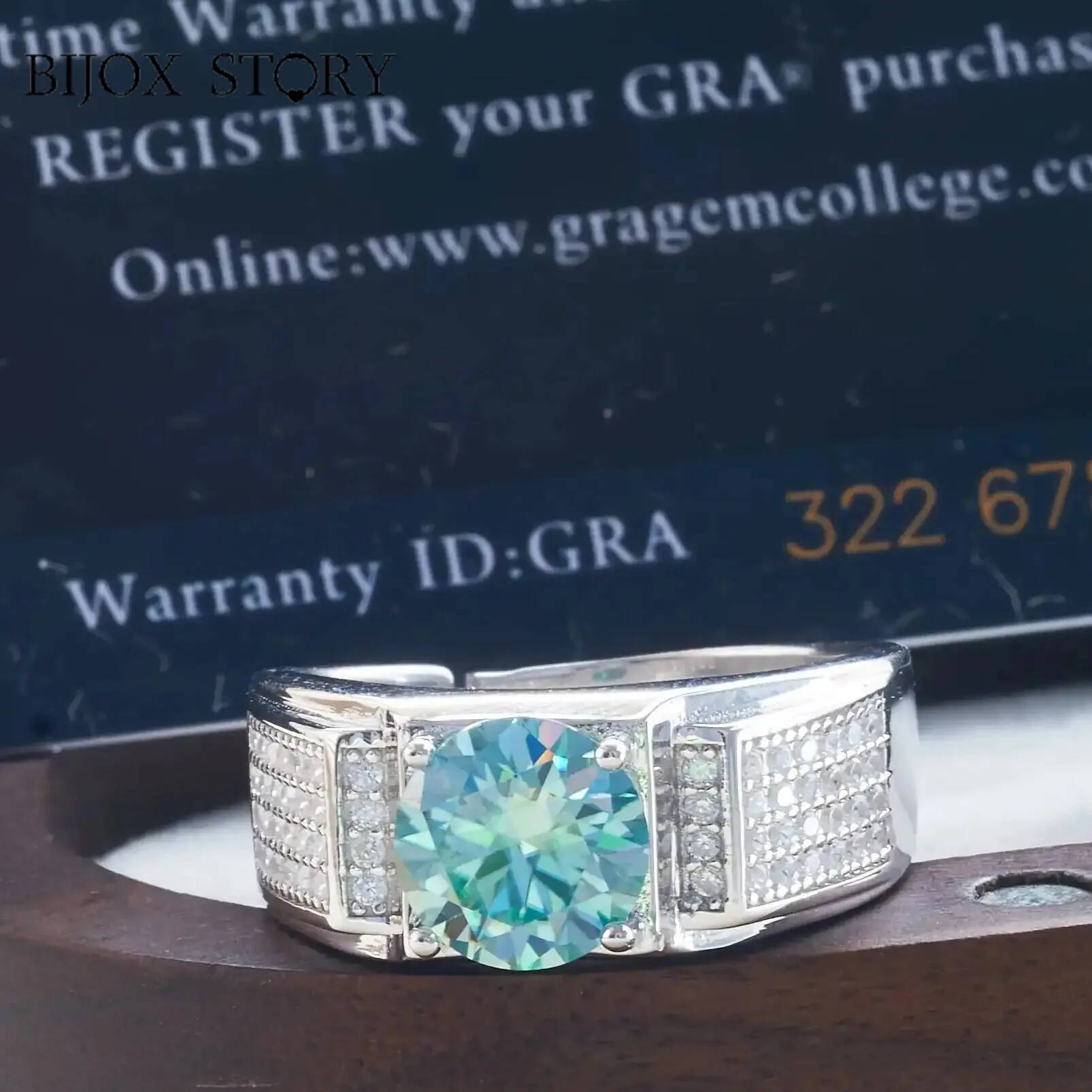 خاتم مويسانيتي من الفضة الإستر - مراجعة Moissanite Engagement Ring 1 Carat وسعره
