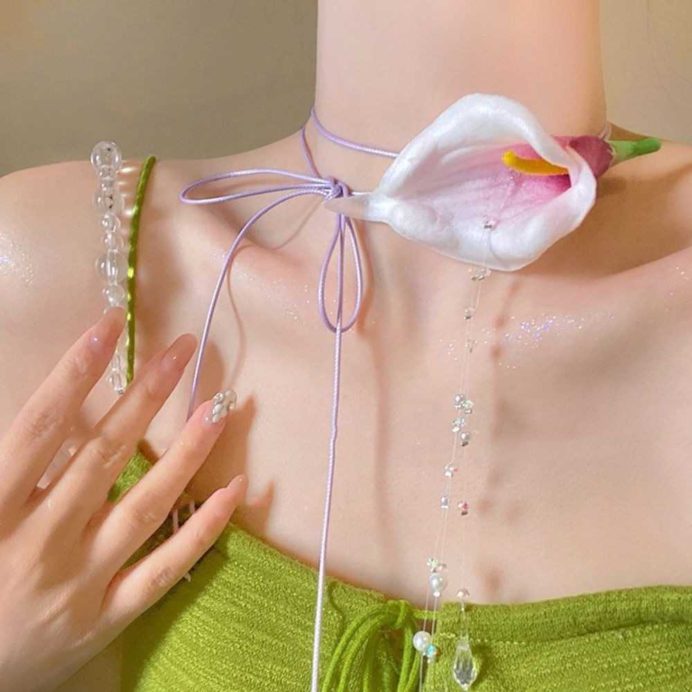 الأزياء مبالغ فيها زنبق الكالا - مراجعة Pearl Choker Necklace Vintage وسعره