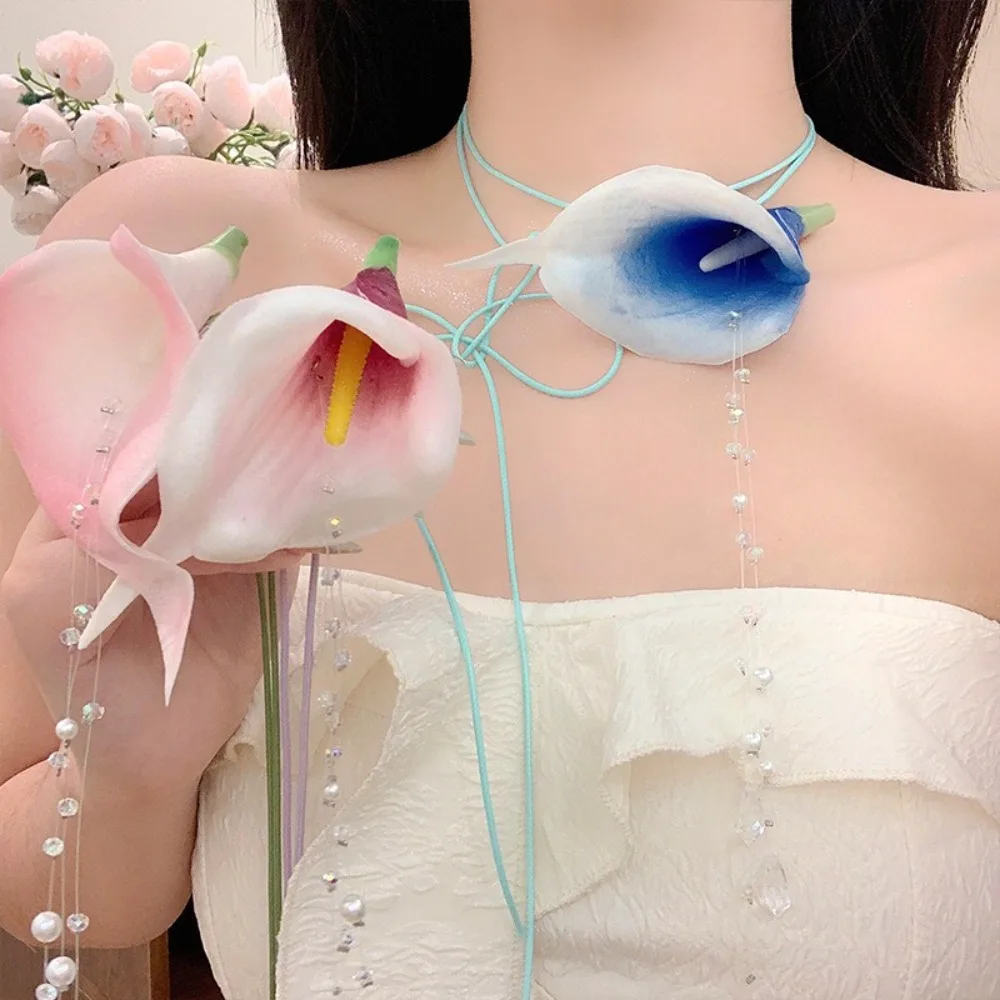 الأزياء مبالغ فيها زنبق الكالا - مراجعة Pearl Choker Necklace Vintage وسعره