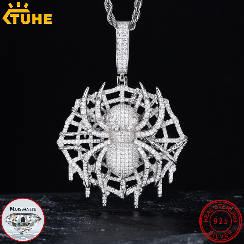 TUHE هايت الجودة VVS1 مويسانيت - مراجعة 925 Sterling Silver Chain Necklace Men وسعره