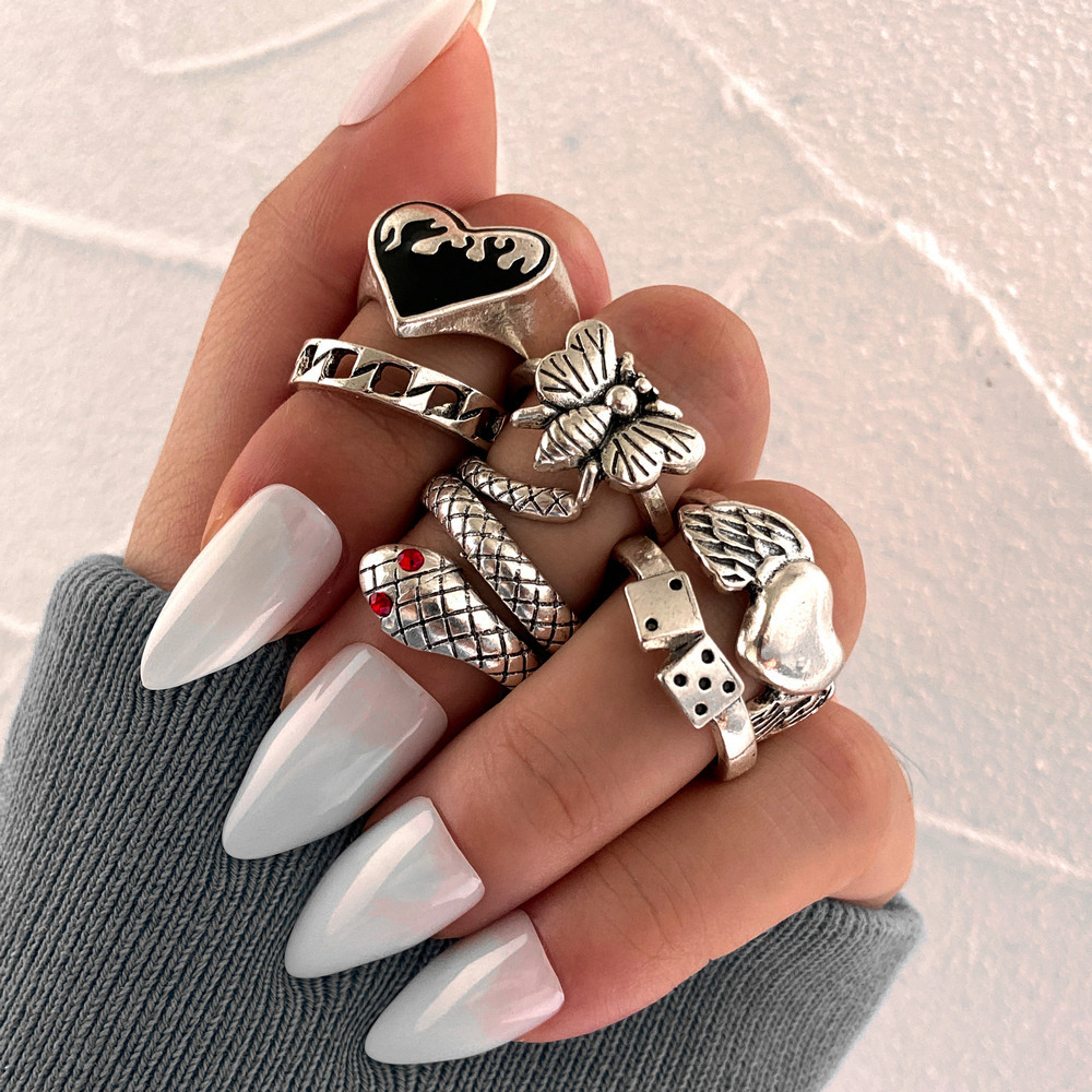 مجموعة من 6 قطع من خواتم الأصا - مراجعة Vintage Punk Knuckle Rings Set وسعره